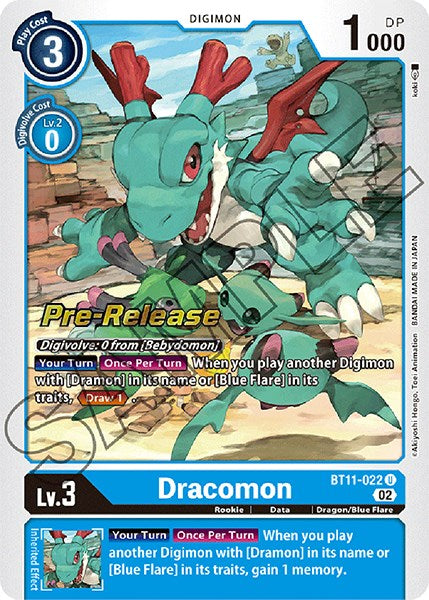 Dracomon [BT11-022] [Dimensional Phase Pre-Release Promos] - Just $1.40! Shop now at Retro Gaming of Denver