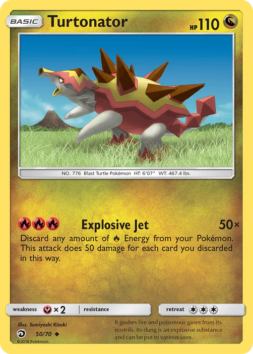 Turtonator (50/70) [Sun & Moon: Dragon Majesty] - for just $0.10! 