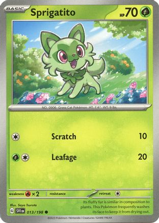 Sprigatito 013/198 - SV01 Scarlet & Violet Base Set - for just $0.08! 