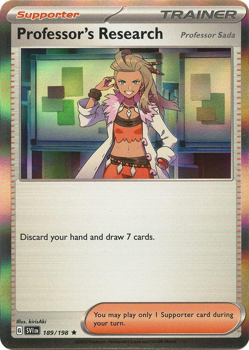 Professor's Research (Professor Sada) (189/198) [Scarlet & Violet: Base Set] - for just $0.10! 