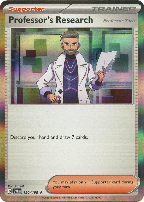 Professor's Research (Professor Turo) (190/198) [Scarlet & Violet: Base Set] - for just $0.10! 