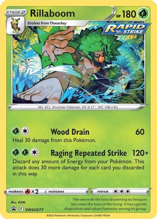 Rillaboom SWSH277/307 - SWSH Sword & Shield Promo Cards Holofoil - for just $0.23! 
