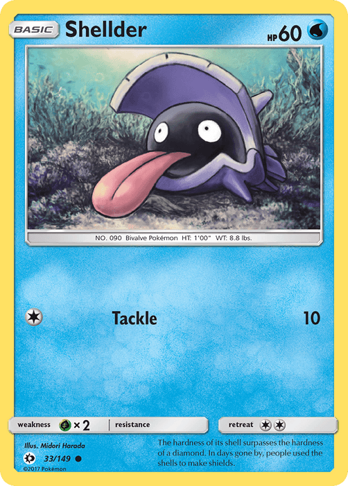 Shellder (33/149) [Sun & Moon: Base Set] - for just $0.10! 