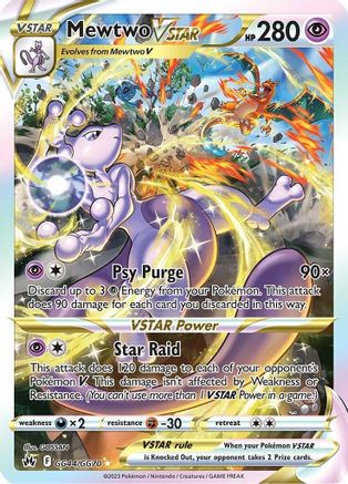 Mewtwo VSTAR GG44/GG70 - Crown Zenith Galarian Gallery Holofoil - for just $74.99! 