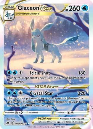 Glaceon VSTAR GG40/GG70 - Crown Zenith Galarian Gallery Holofoil - for just $29.19! 