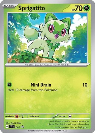 Sprigatito 001 - SV Scarlet & Violet Promo Cards Holofoil - for just $5.54! 