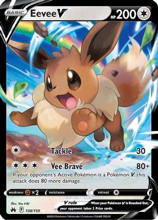 Eevee V 108/159 - Crown Zenith Holofoil - for just $1.55! 
