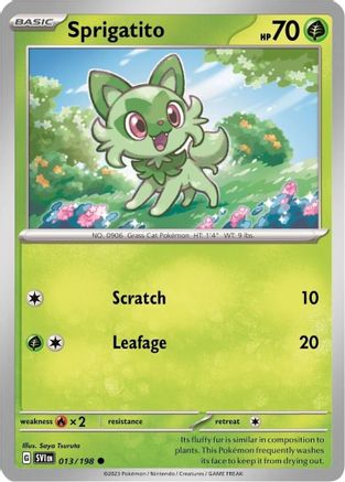 Sprigatito (Mirage Holo) 013/198 - Miscellaneous Cards & Products Holofoil - for just $0.25! 