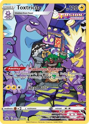 Toxtricity GG09/GG70 - Crown Zenith Galarian Gallery Holofoil - for just $1.80! 