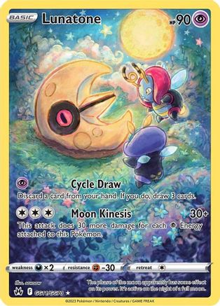 Lunatone GG11/GG70 - Crown Zenith Galarian Gallery Holofoil - for just $1.26! 