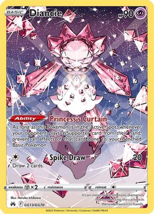 Diancie GG13/GG70 - Crown Zenith Galarian Gallery Holofoil - for just $0.88! 