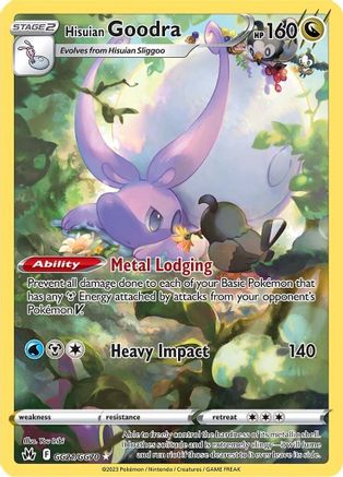 Hisuian Goodra GG21/GG70 - Crown Zenith Galarian Gallery Holofoil - for just $1.16! 