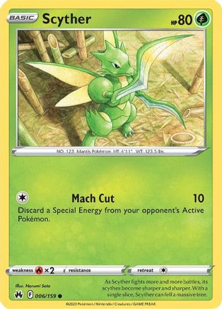 Scyther 006/159 - Crown Zenith - for just $0.05! 