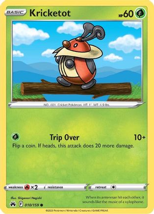 Kricketot 010/159 - Crown Zenith - for just $0.05! 