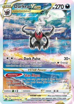 Darkrai VSTAR GG50/GG70 - Crown Zenith Galarian Gallery Holofoil - for just $24.38! 