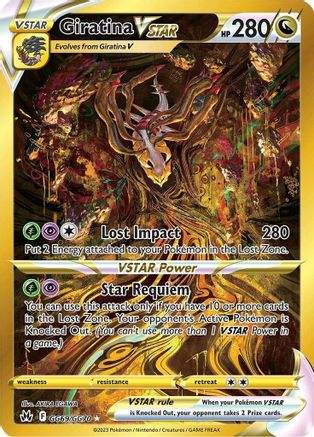 Giratina VSTAR (Secret) GG69/GG70 - Crown Zenith Galarian Gallery Holofoil - for just $128.79! 