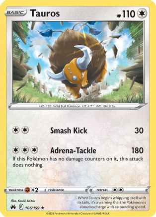 Tauros 106/159 - Crown Zenith - for just $0.05! 
