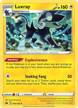 Luxray 044/159 - Crown Zenith - for just $0.08! 