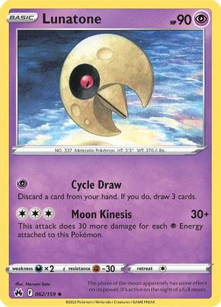 Lunatone 062/159 - Crown Zenith - for just $0.05! 