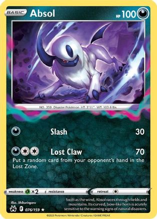 Absol 076/159 - Crown Zenith Holofoil - for just $0.18! 
