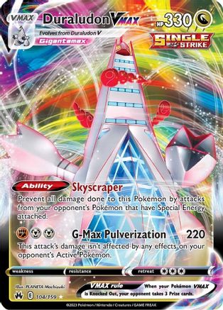 Duraludon VMAX 104/159 - Crown Zenith Holofoil - for just $0.64! 