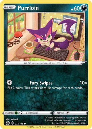 Purrloin 077/159 - Crown Zenith - for just $0.05! 