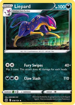 Liepard 078/159 - Crown Zenith - for just $0.08! 