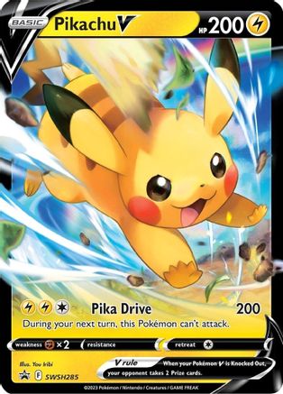 Pikachu V SWSH285/298 - SWSH Sword & Shield Promo Cards Holofoil - for just $1.08! 