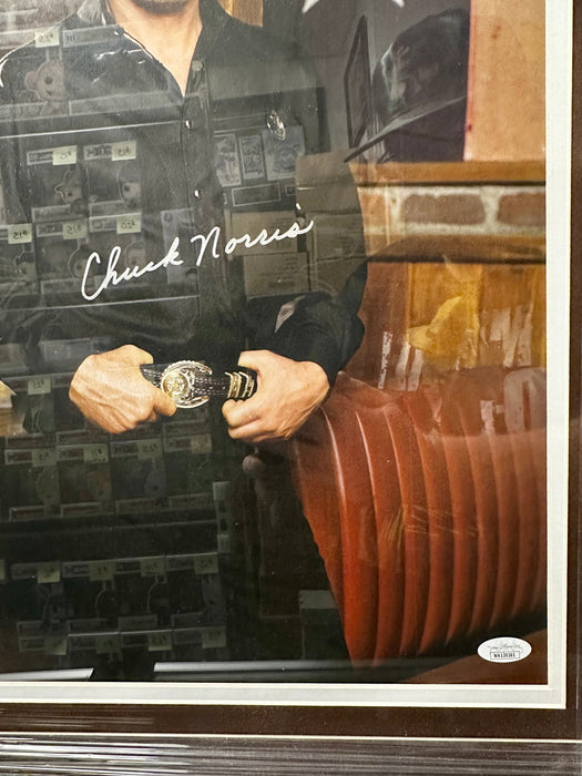 Chuck Norris Signed & Custom Framed Walker Texas Ranger 12x18 Photo With JSA COA - for just $300! 