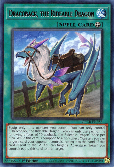 Dracoback, the Rideable Dragon [GRCR-EN032] Rare - for just $0.10! 