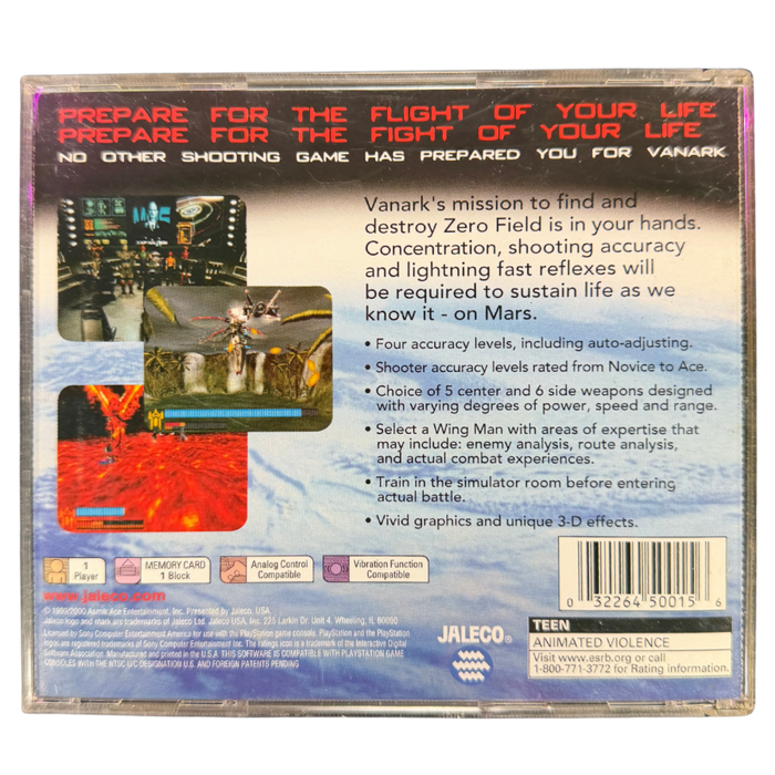 Vanark [MISSING MANUAL/INSERTS] – PlayStation 1 (PS1) - for just $159.99! 