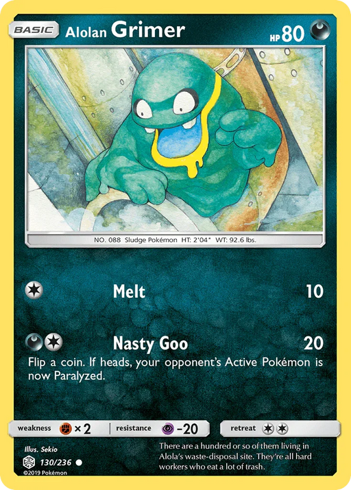 Alolan Grimer (130/236) [Sun & Moon: Cosmic Eclipse] - for just $0.10! 