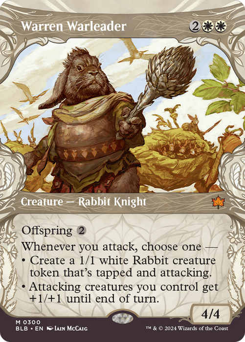 Warren Warleader (BLB-300) - Bloomburrow: (Showcase) (Borderless) - for just $0.99! 