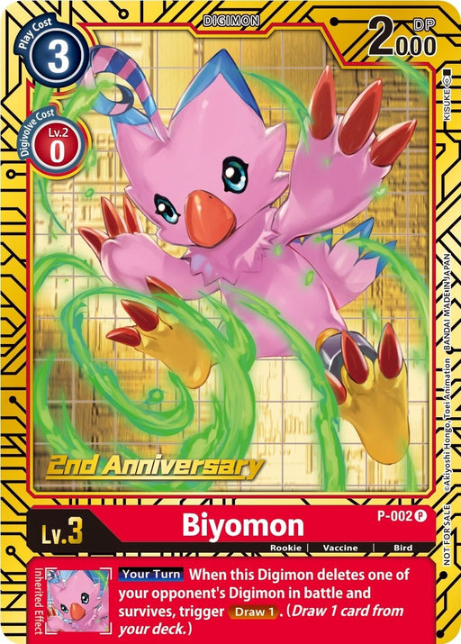 Biyomon [P-002] (2nd Anniversary Card Set) [Promotional Cards] - Just $0.20! Shop now at Retro Gaming of Denver