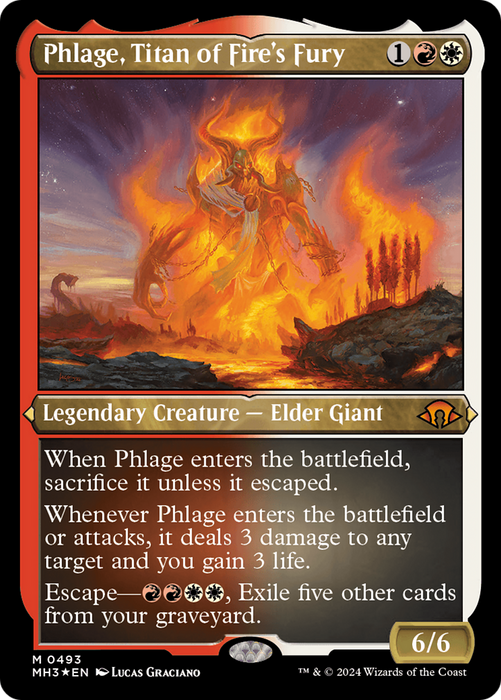 Phlage, Titan of Fire's Fury (Foil Etched) (MH3-493) - Modern Horizons 3 Foil - for just $7.26! 
