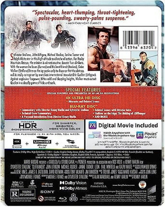 Cliffhanger - 30th Anniversary Limited Edition Steelbook (4K Ultra HD + Blu-ray + Digital) - for just $101.99! 