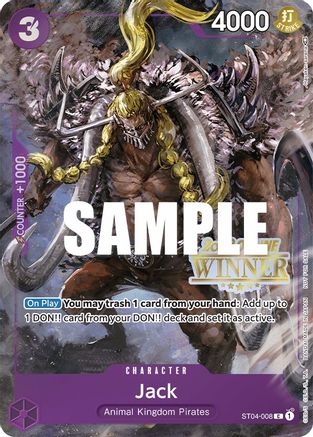 Jack (Online Regional 2023) [Winner] (ST04-008) - One Piece Promotion Cards Foil - for just $0.10! 