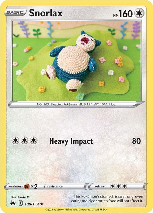 Snorlax (109/159) [Sword & Shield: Crown Zenith] - for just $1.15! 