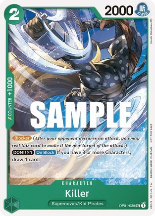 Killer (Promotion Pack 2023) (OP01-039) - One Piece Promotion Cards - for just $0.85! 