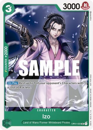 Izo (Tournament Pack Vol. 2) (OP01-033) - One Piece Promotion Cards - for just $0.33! 