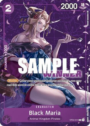 Black Maria (Tournament Pack Vol. 2) [Winner] (ST04-011) - One Piece Promotion Cards - for just $5.45! 