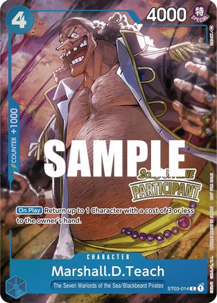 Marshall.D.Teach (Offline Regional 2023) [Participant] (ST03-014) - One Piece Promotion Cards Foil - for just $4.53! 