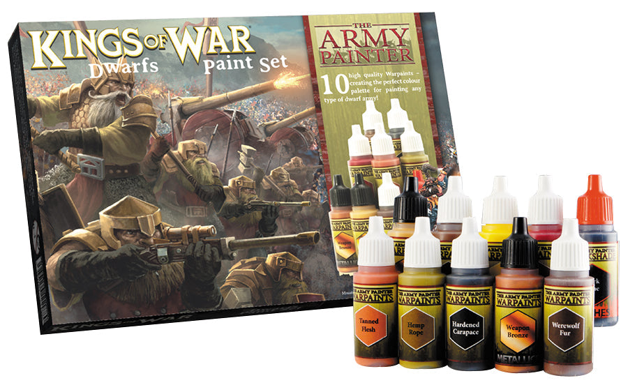 Army Painter Warpaints: Kings of War Dwarfs Paint Set (10) - for just $32.50! 