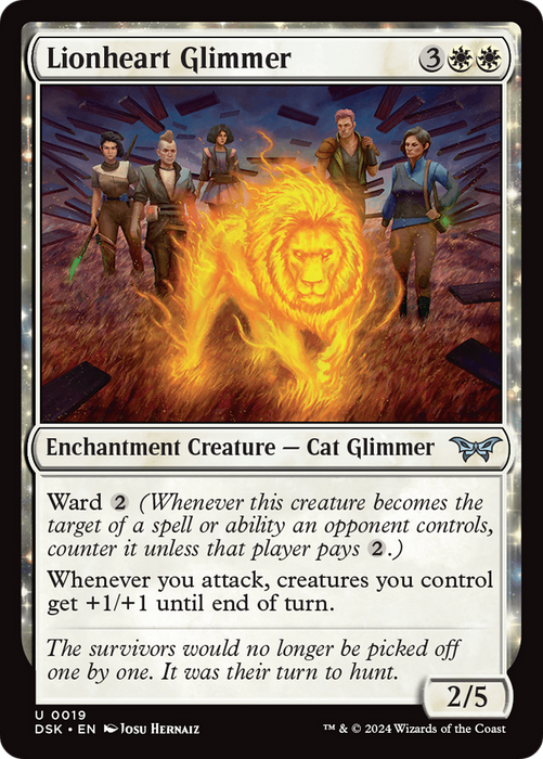 Lionheart Glimmer (DSK-019) - Duskmourn: House of Horror: (enchantment) Foil - for just $0.05! 