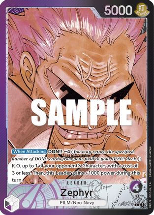 Zephyr (Alternate Art) (OP02-072) - Paramount War Foil - for just $14.25! 