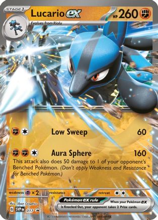 Lucario ex 017 - SV Scarlet & Violet Promo Cards Holofoil - for just $4.47! 