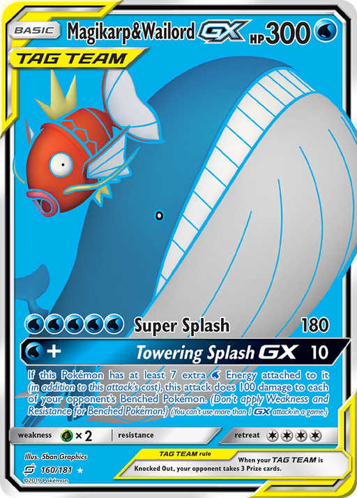 Magikarp & Wailord GX (160/181) [Sun & Moon: Team Up] - Just $17.50! Shop now at Retro Gaming of Denver