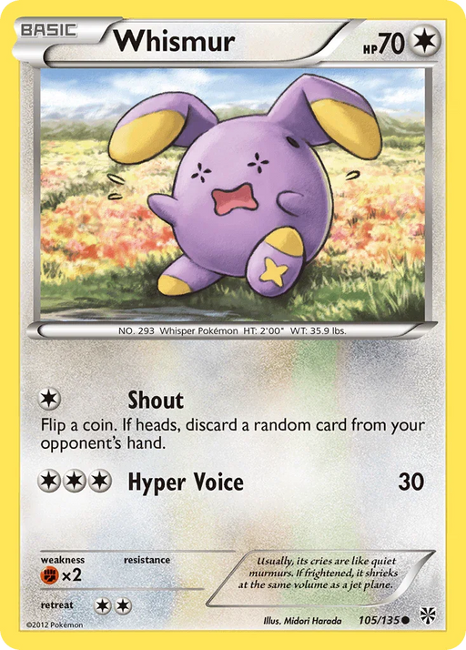 Whismur (105/135) [Black & White: Plasma Storm] - for just $0.10! 
