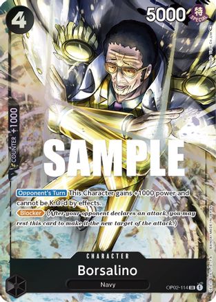 Borsalino (Alternate Art) (OP02-114) - Paramount War Foil - for just $3.88! 