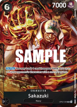 Sakazuki (Alternate Art) (OP02-099) - Paramount War Foil - for just $3! 